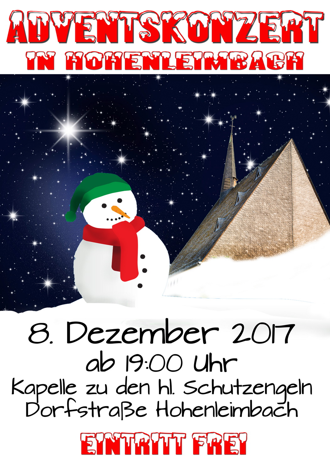 Adventskonzert in der Kapelle zu Hohenleimbach am 8. Dezember