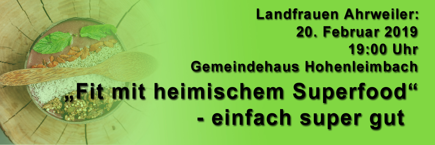 Kochvorführung „Fit mit heimischem Superfood – einfach super gut!“